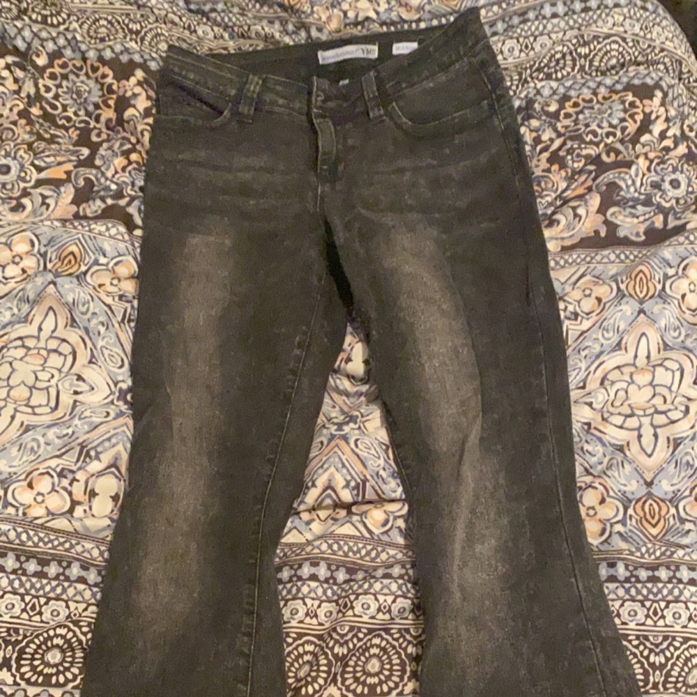 Black faded pants